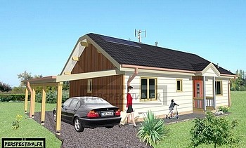 modèle petite maison bois 2 chambres