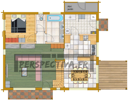 plan chalet bois 100 m2