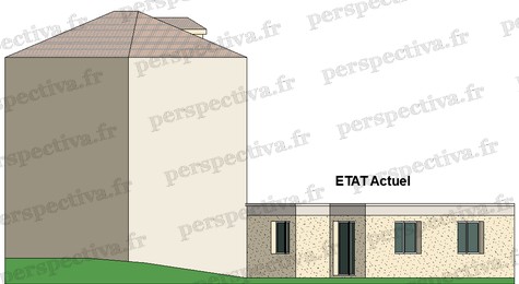 plan extension maison bois