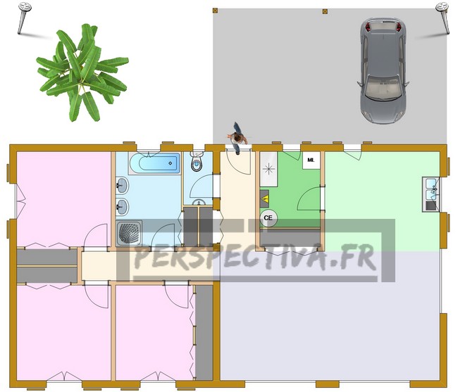plan maison 100 m2