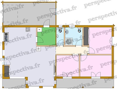 plan maison bois 3 chambres 100 m2 garage