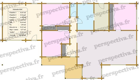 plan maison bois 3 chambres studio