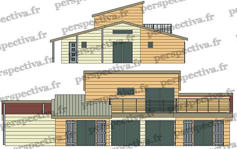 plan maison contemporaine