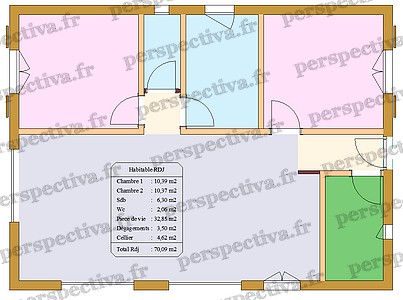 plan maison individuelle 2 chambres 70 m2 pas chère