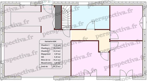 plan maison individuelle 3 chambres 85 m2 garage