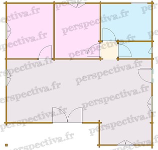 plan petite maison bois toit plat 2 chambres