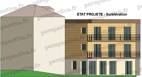 plan surélevation maison bois