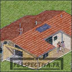 plan maison individuelle bois 100 m2 3 chambres