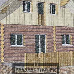 plan petit chalet rondins 4 chambres 100 m2 pas cher