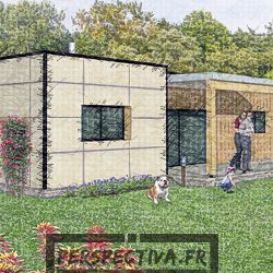un plan de maison bois moderne