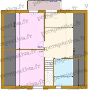 plan chalet bois 100 m2 3-chambres