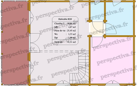 plan chalet bois 3 chambres location
