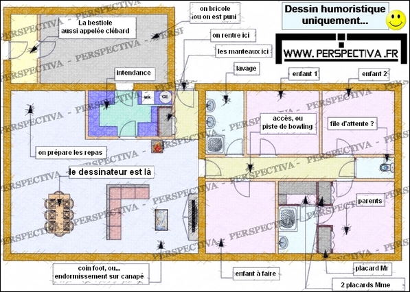 plan de maison humoristique