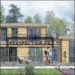 exemple plan maison bois contemporaine 5 chambres
