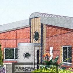 plan maison bois moderne style architecte 4 chambres papillon